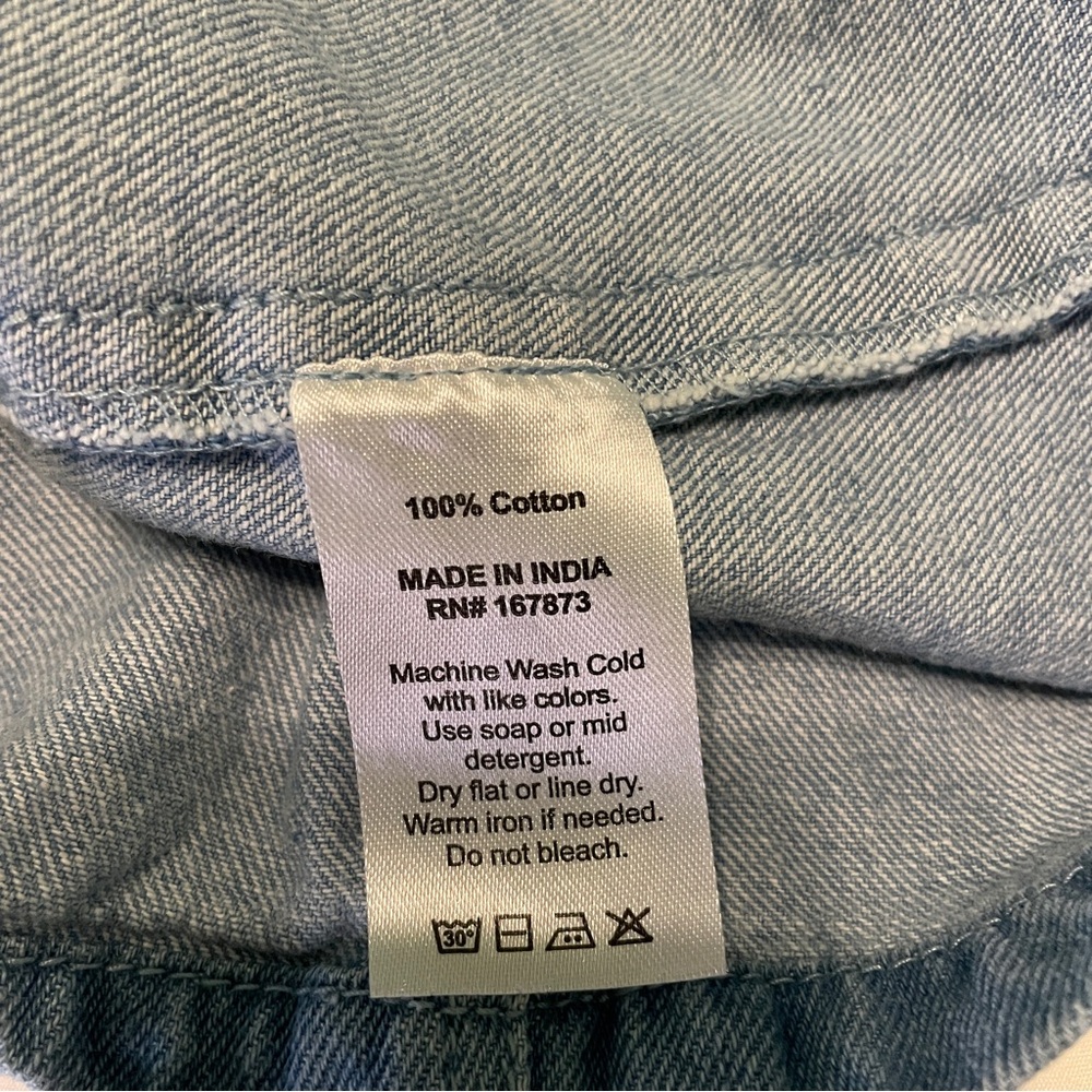 La Armario Lace Up Jean Vest Large - Picture 4 of 6